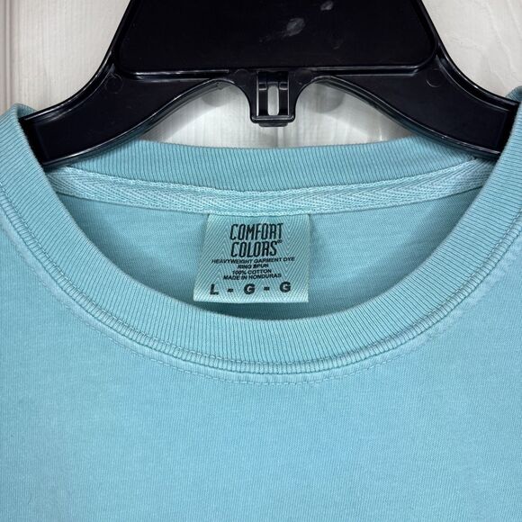 Comfort Colors Large Just One Winterfest Graphic Tee Blue Short Sleeve Cotton - Picture 3 of 5